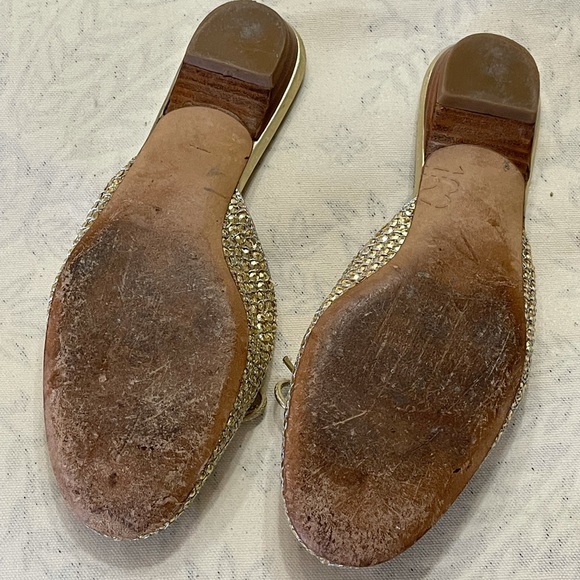 Stuart Weitzman Gold Slipper shoes - Picture 3 of 3